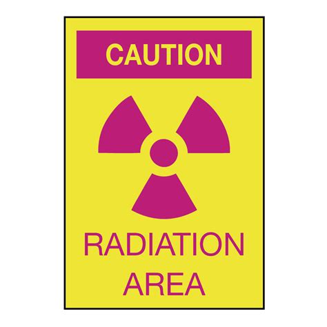 Caution Radiation Area X Self Stick Vinyl English Icc