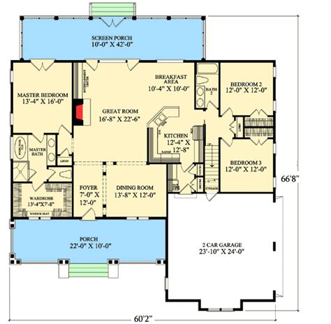 Four Bedroom Craftsman Home Plan 32588WP Architectural Designs