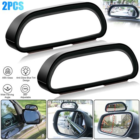 Pcs Car Blind Spot Mirror Wide Angle Convex Rear Side View Kit