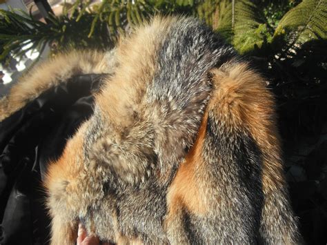 Luxurious Redgraygrey Fox Fur Coatjacketfull Peltsfull Etsy