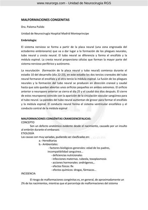 Pdf Unidad De Neurocirug A Rgs El Cierre Normal De Las Suturas Se