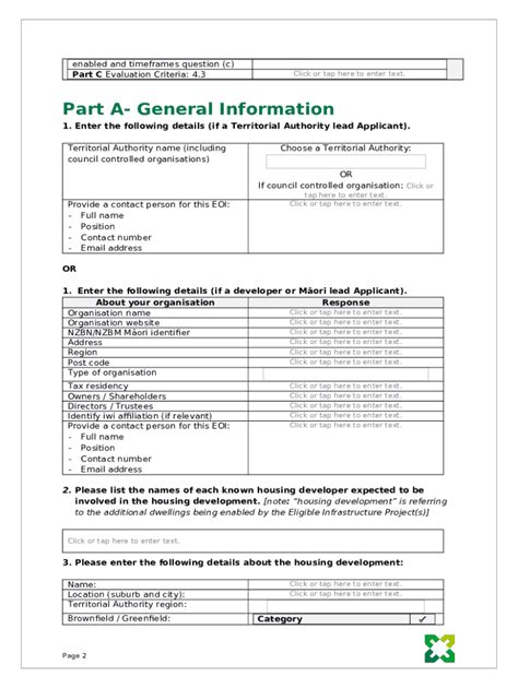 Infrastructure Acceleration Fund EOI Response Doc Template