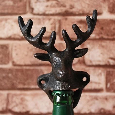 Tire Bouchon Deer Ouvre Bouteille En Fonte Cr Ative Cerf Vache M Tal