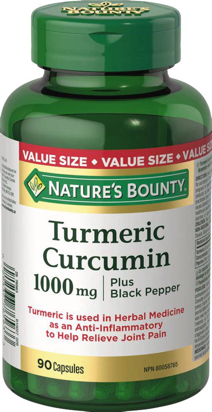 Turmeric Curcumin Plus Black Pepper Capsules Made With Nestle