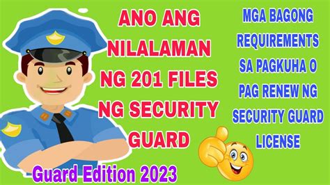 Ano Ang Mga Nilalaman Ng Files Ng Security Guard Para Makakuha Ng