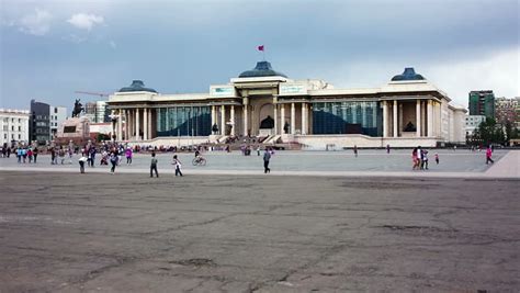 Stock Video Of View Of Sukhbaatar Square Ulaanbaatar Mongolia