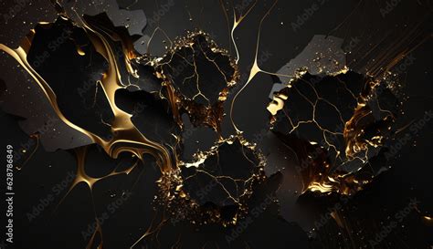 Black and gold marble texture background. Abstract design, 4k wallpaper ...