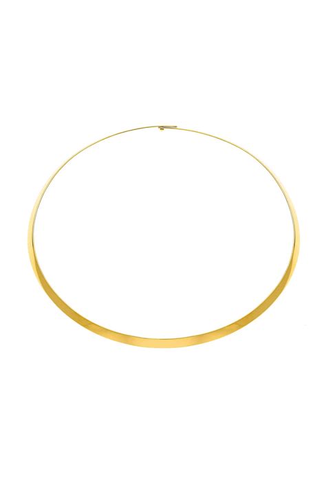 Wide 18k Yellow Gold Choker Necklace Guzema