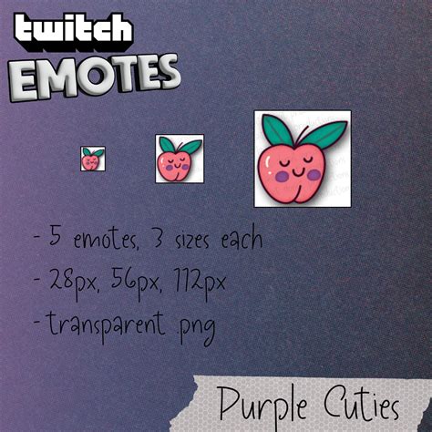 Cute Purple Twitch Emotes Kawaii Twitch Emoji Clipart - Etsy