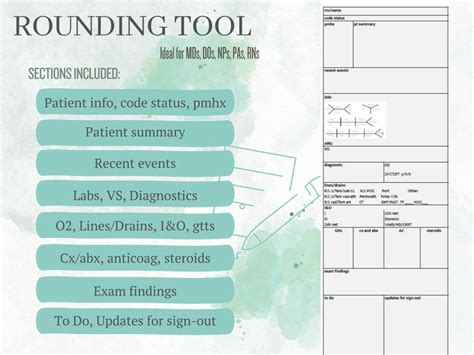 Provider Rounding Tool Vertical Layout For Physician Nurse