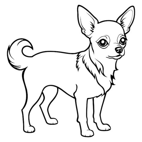 Premium Photo Chihuahua Dog Coloring Page For Kids