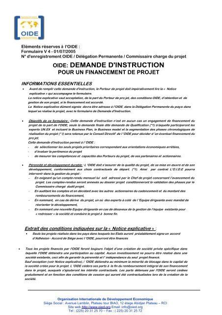 Lettre Demande De Financement