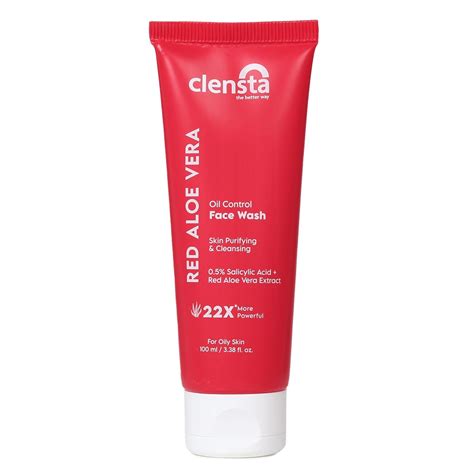 Clensta Red Aloe Vera Oil Control Face Wash 100 Ml Swadesii