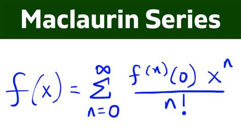 Finding The Maclaurin Series For A Function Youtube