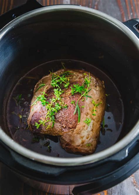 Instant Pot Venison Roast With A Red Wine Balsamic Herb Sauce