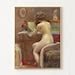Vintage Nude Edwardian Painting Nude Woman At Dressing Table Antique Edwardian Artwork High