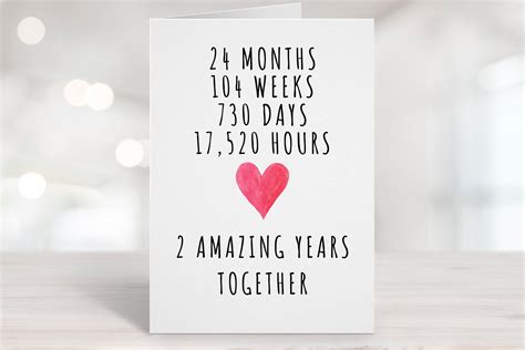 2 Year Anniversary Printable Cards - Printable Cards