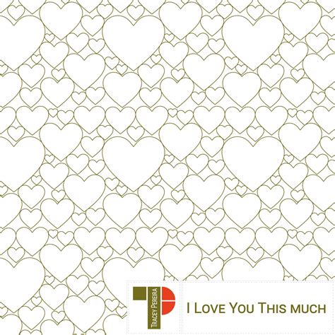 I Love You This Much Heart Panto Digital Longarm Pantograph Etsy