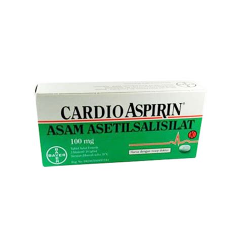 Cardio Aspirin 100 Mg 3 Strip 10 Tablet Strip Obat Rutin Kegunaan