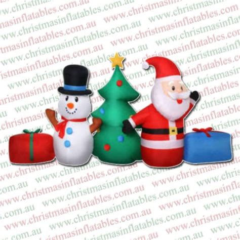 2 7M Inflatable Christmas Tree Snowman Presents Airfigs Inflatables