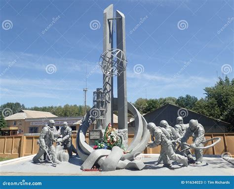 Memorial For Workers Who Eliminated The Accident At The Chernobyl Nuclear Power Plant Royalty ...