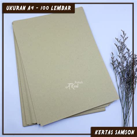 Lembar Kertas Samson Kraft Coklat Paper Craft Vintage Hvs