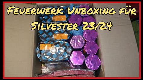 Feuerwerk Unboxing für Silvester 23 24 Bestellung von Pyrodragon