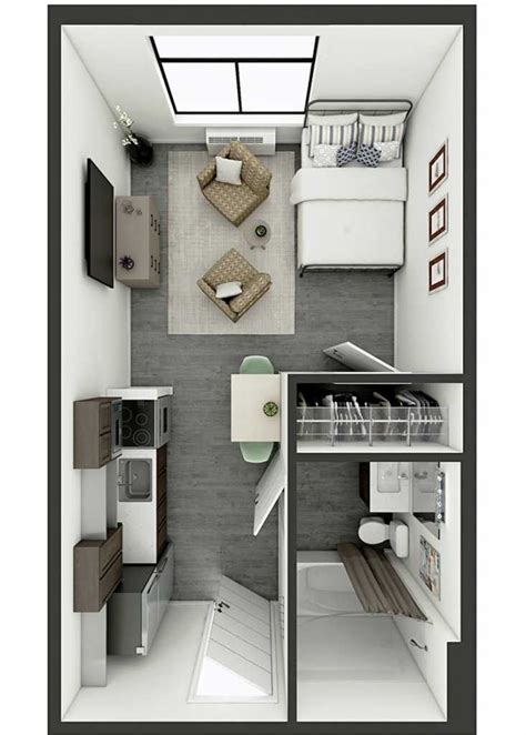 Studio Sq Ft In House Floor Design Small Apartment Plans