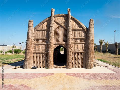 Mudhif Traditional Iraqi Reed House Of Marsh Arabs Aka Madan Used For