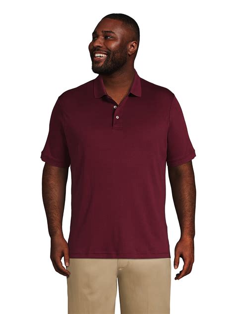 Lands End Mens Big Short Sleeve Supima Polo Shirt