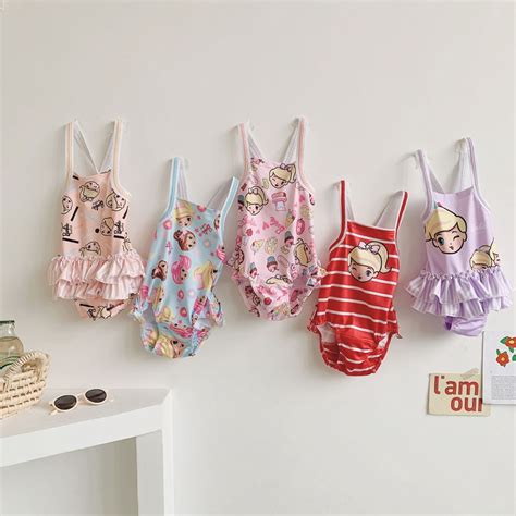Jual Baju Renang Anak Perempuan Motif Barbie Bikini Swimsuit Swm