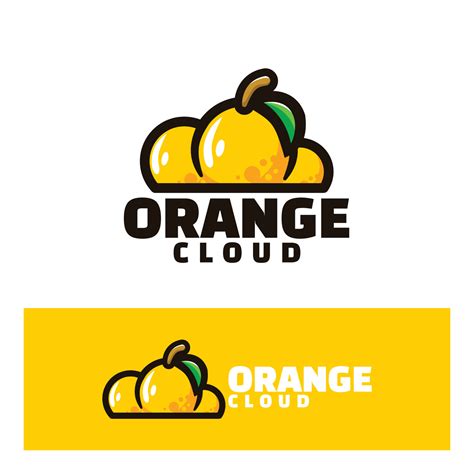 Cute Orange Cloud Logo Art Illustration 8826157 Vector Art At Vecteezy