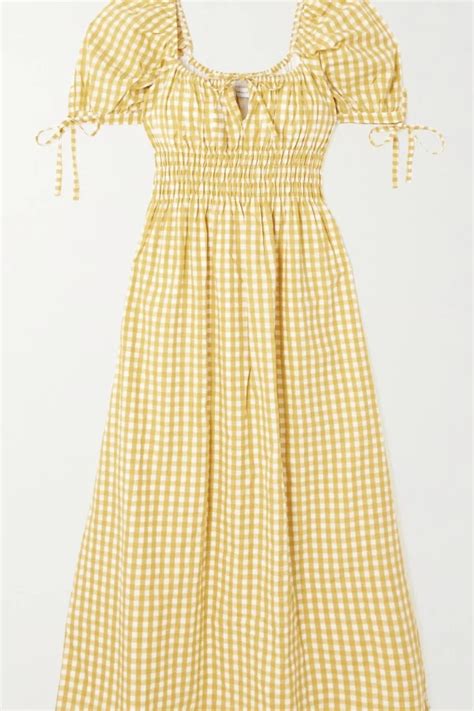 Rent Flora Shirred Gingham Faithfull The Brand HURR