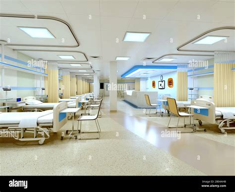 3d Render Of Hospital Interior Stock Photo Alamy