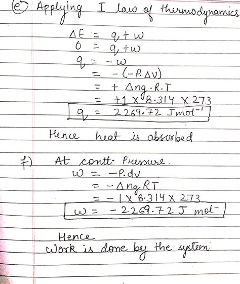 Solved Consider The Reversible Isothermal Constant Pressure