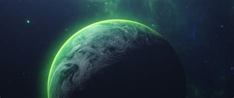 Green Planet Wallpaper 4k Orbit Outer Space