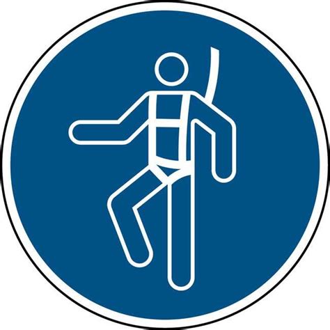 Brady Aluminum ISO Safety Sign Wear safety harness Señales y