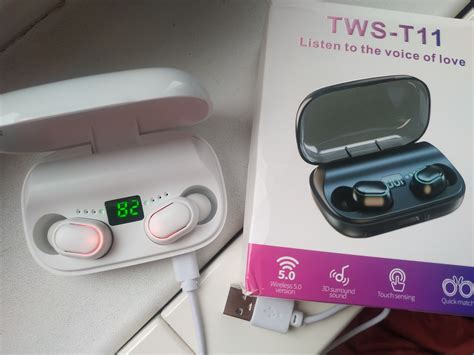 Bluetooth Tws T True Wireless Stereo Earphones V Led