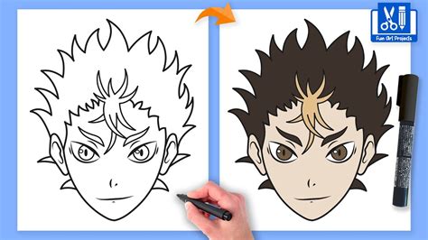 How To Draw Yu Nishinoya Haikyuu Anime Drawing Easy Step By Step