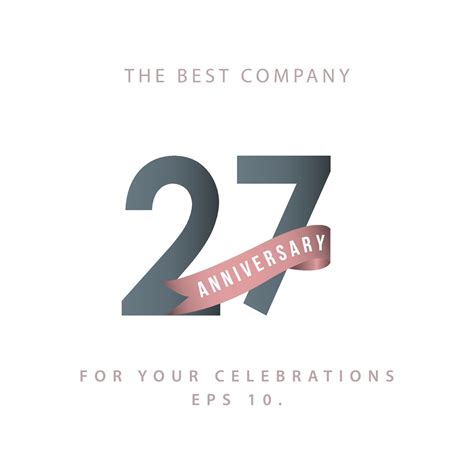 27 Years Anniversary Celebration Vector Template Design Illustration 3387402 Vector Art at Vecteezy