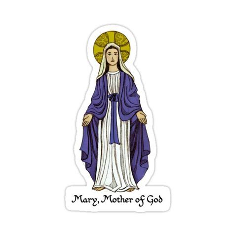 Blessed Virgin Mother Mary Sticker For Sale By Colleendoodle Blessed Virgin Mother Mary