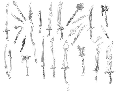 Anime Weapons Drawing