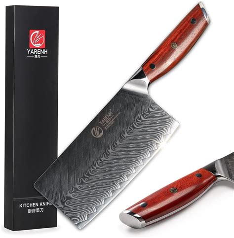 YARENH Coltello Cucina Professionali Mannaia Cucina 17cm Coltelli