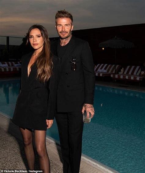 Victoria Beckham Puts On A Leggy Display In A Stylish Black Dress в