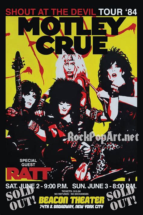 Motley Crue 1984 Retro Concert Posters Re Imagines The Original Posters