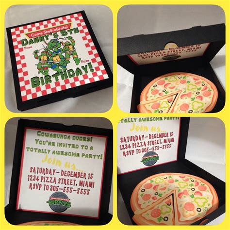 Tmnt Ninja Turtle Inspired Pizza Box By Timelessinvites On Etsy