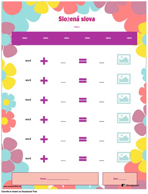 Aktivita Složených Slov s Květinovou Tématikou