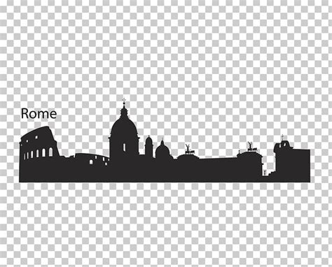 Rome Skyline Silhouette PNG, Clipart, Animals, Art, Black, Black And ...