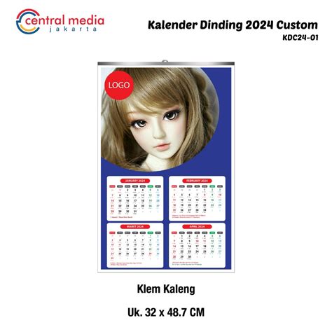 Jual Cetak Kalender Dinding 2024 Custom Jepit Kaleng Shopee Indonesia