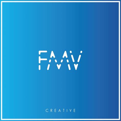 Fmv premium vector último diseño de logotipo diseño creativo de